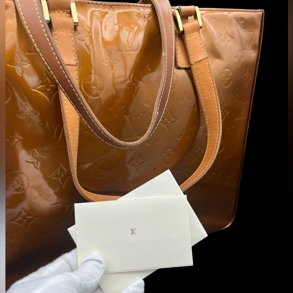 Louis Vuitton Bronze Vernis Tote Bag w/ COA & Dust Bag - EUC - Picture 17 of 17